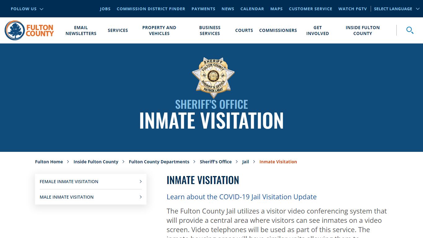 Inmate Visitation - Fulton County Government