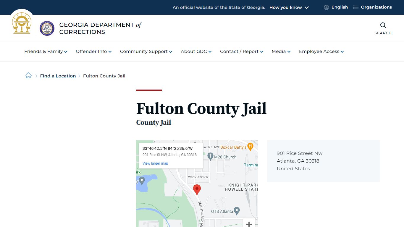Fulton County Jail | Georgia Department of Corrections